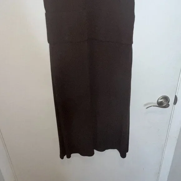 Celine Womens Brown Sleeveless V-Neck Mini Dress Size 44 - Picture 4 of 11